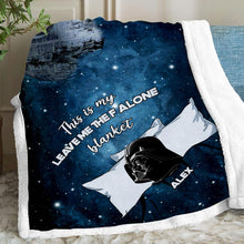 Load image into Gallery viewer, Personalized Leave Me Alone Blanket Custom Name Plush Gift
