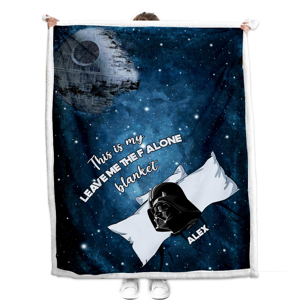 Personalized Leave Me Alone Blanket Custom Name Plush Gift