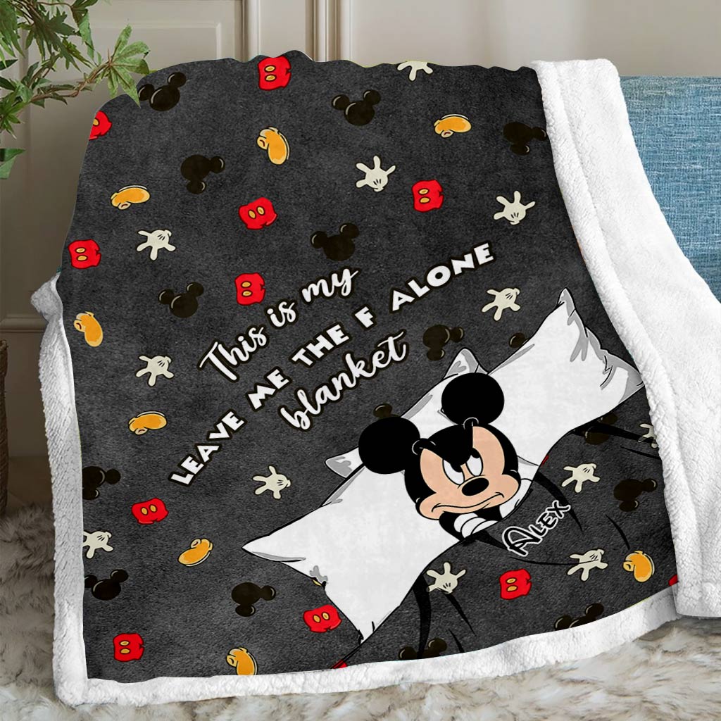Personalized Leave Me Alone Blanket Custom Name Gift for Kids