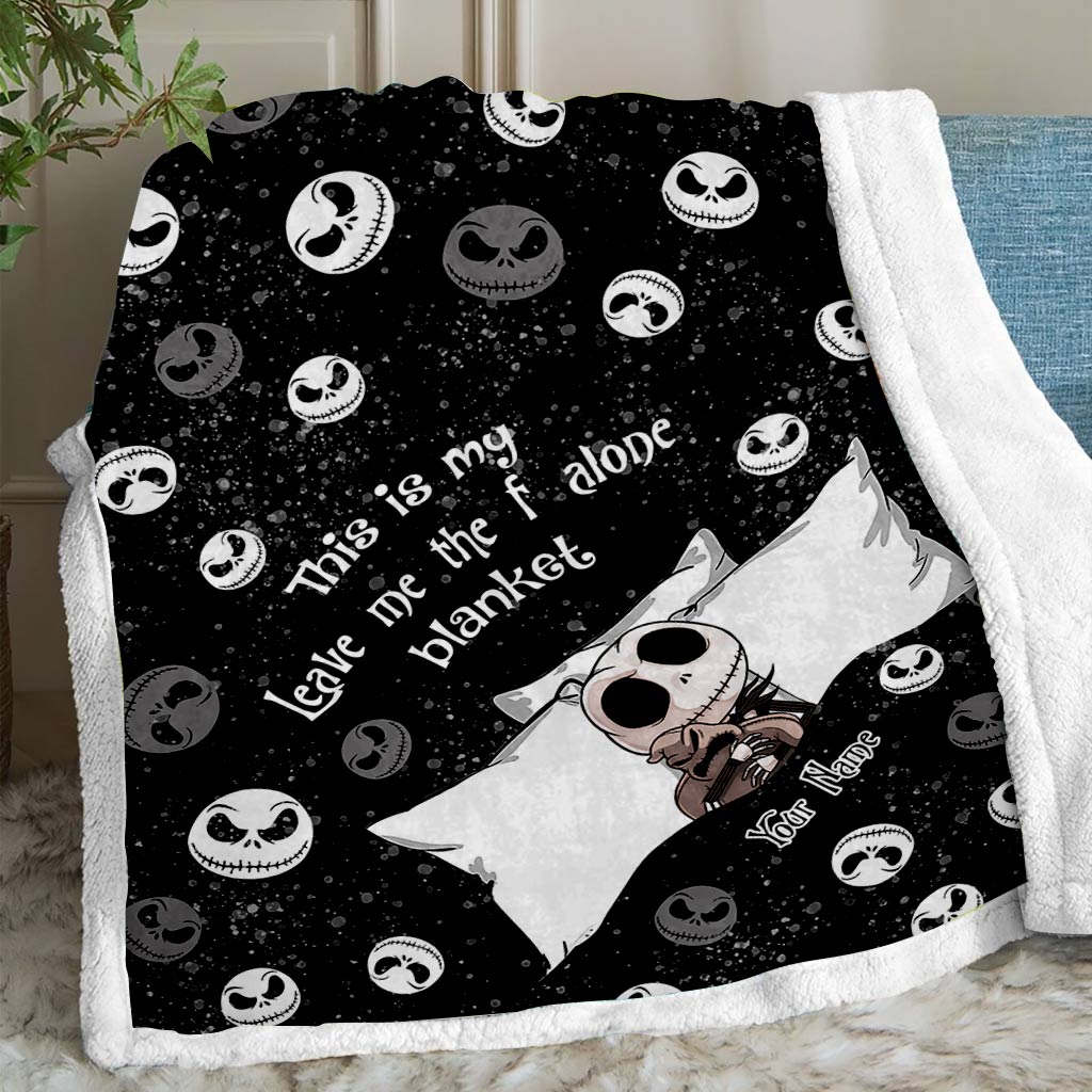 Personalized Nightmare Blanket Leave Me Alone Gift for Halloween