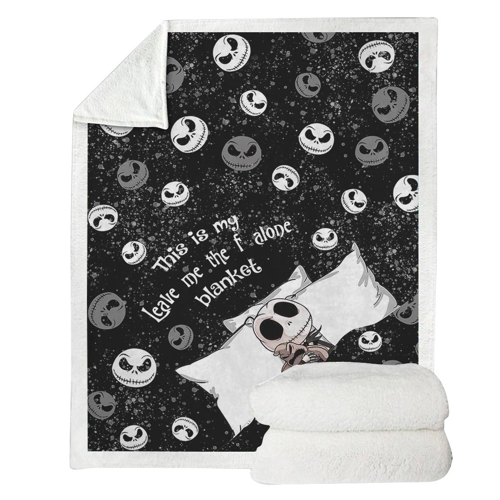Personalized Nightmare Blanket Leave Me Alone Gift for Halloween
