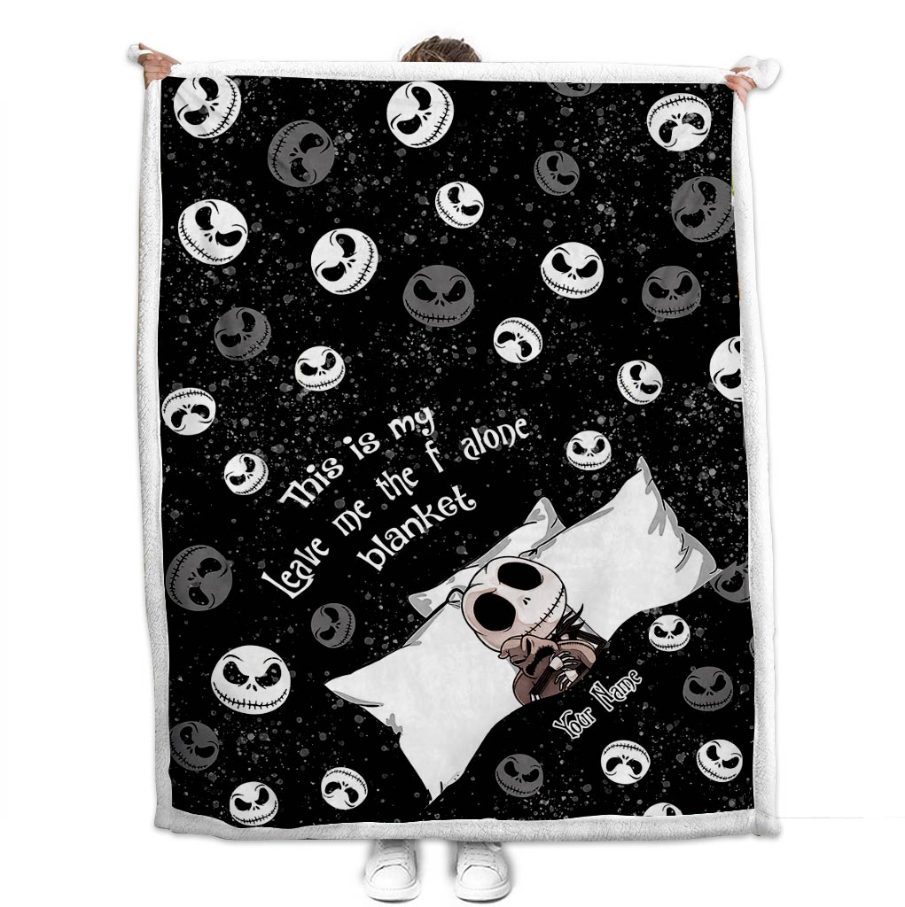 Personalized Nightmare Blanket Leave Me Alone Gift for Halloween