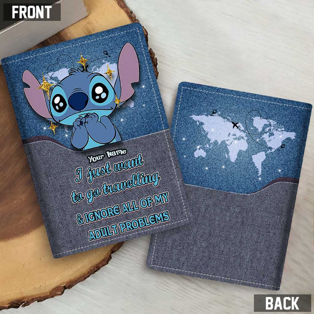 Personalized Ohana Passport Holder Custom Name Travel Gift