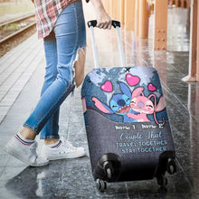 Load image into Gallery viewer, Personalized Luggage Cover for Couples Travel Gift Idea
