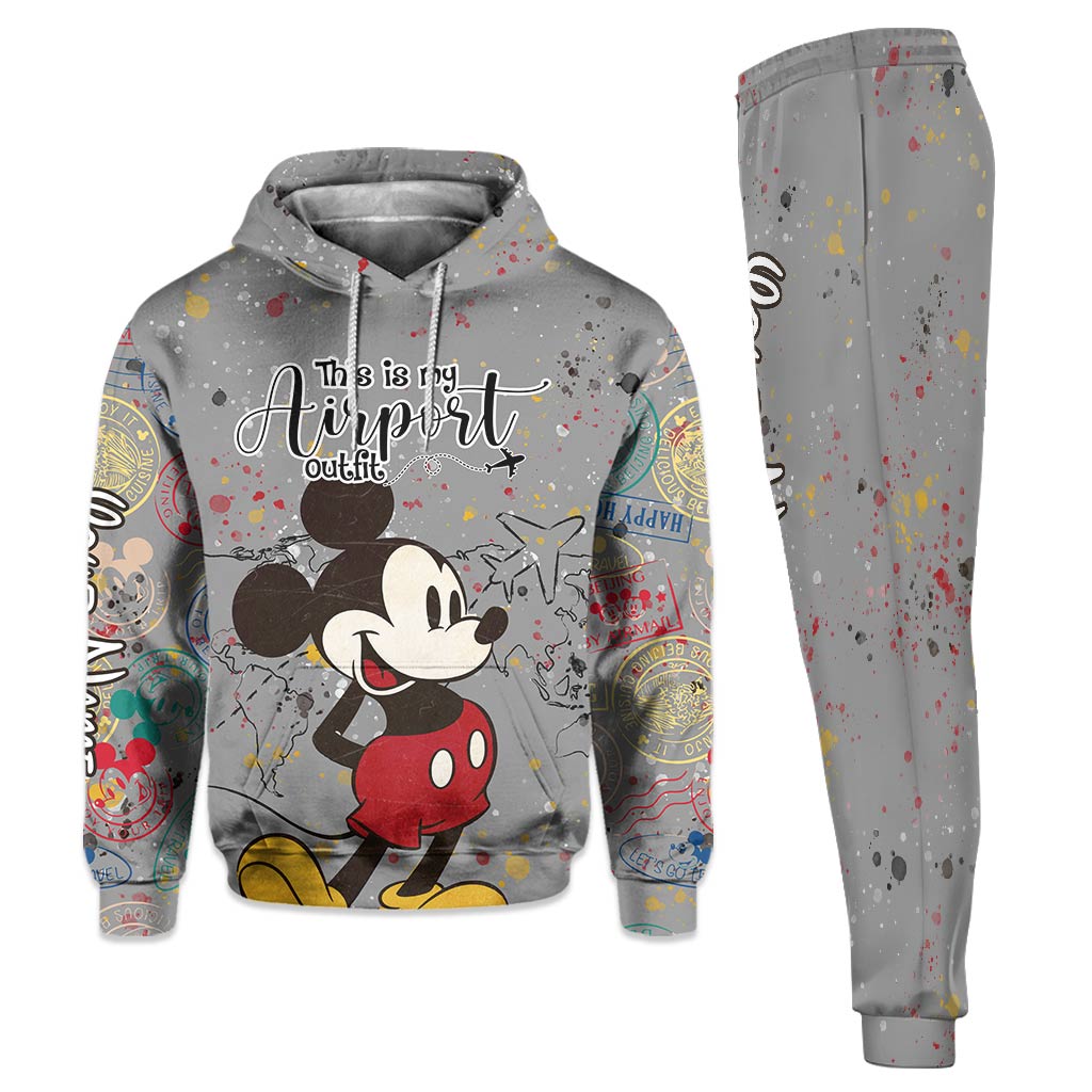 Personalized Mickey Mouse Hoodie & Sweatpants Outfit for Kids