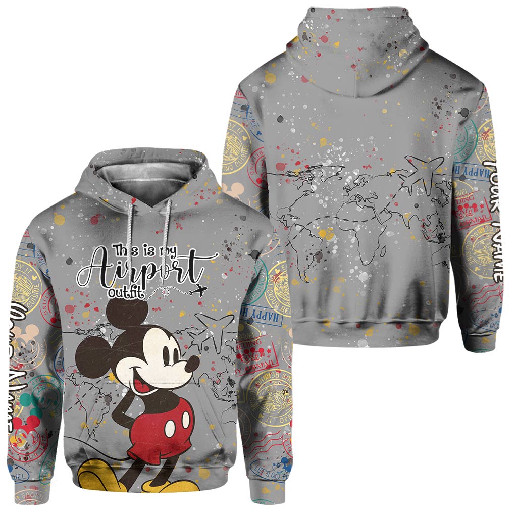 Personalized Mickey Mouse Hoodie & Sweatpants Outfit for Kids