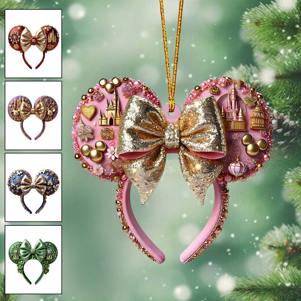 Personalized Mouse Ears Ornament Custom Design Gift for Christmas