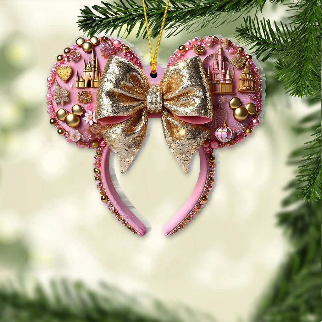 Personalized Mouse Ears Ornament Custom Design Gift for Christmas