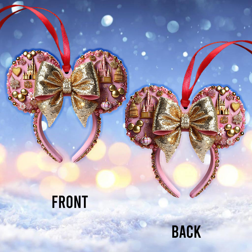 Personalized Mouse Ears Ornament Custom Design Gift for Christmas