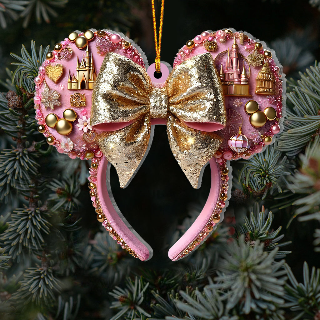 Personalized Mouse Ears Ornament Custom Design Gift for Christmas