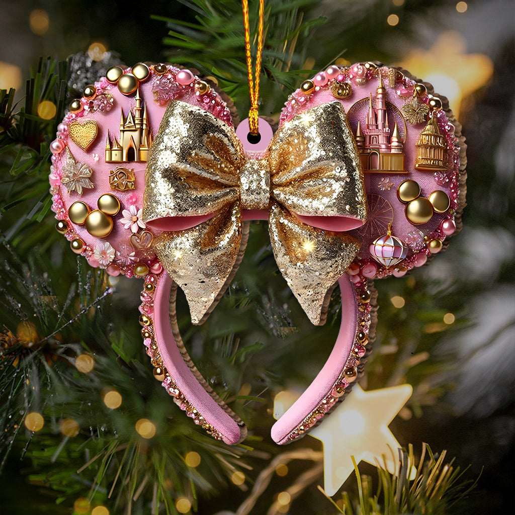 Personalized Mouse Ears Ornament Custom Design Gift for Christmas