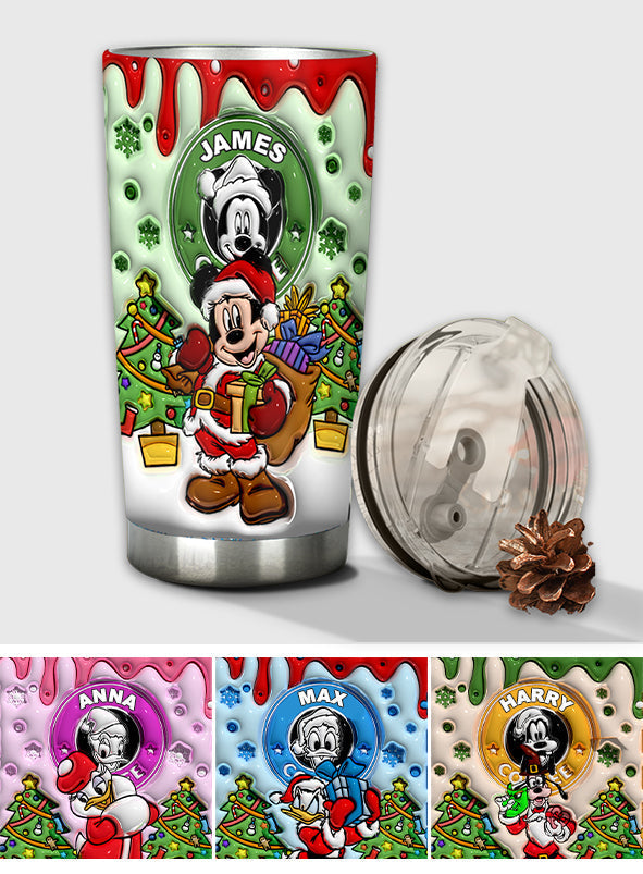 Personalized Christmas Mouse Tumbler Custom Name Gift