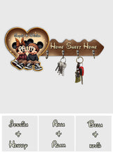 Load image into Gallery viewer, Personalized Wooden Key Rack Home Sweet Home Custom Gift

