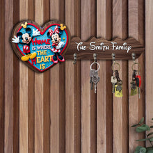 Load image into Gallery viewer, Personalized Home Is Where The Heart Is Key Rack Custom Name Family Gift
