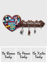 Load image into Gallery viewer, Personalized Home Is Where The Heart Is Key Rack Custom Name Family Gift
