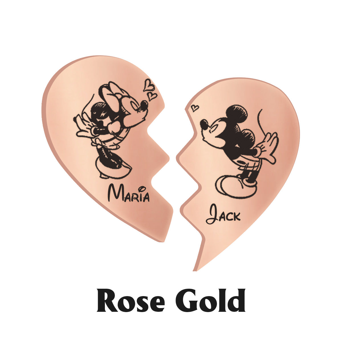 Personalized Matching Pendant Necklace for Couples with Custom Names
