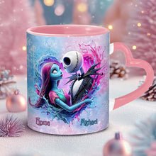 Load image into Gallery viewer, Personalized Heart Handle Mug Custom Name Gift for Couples
