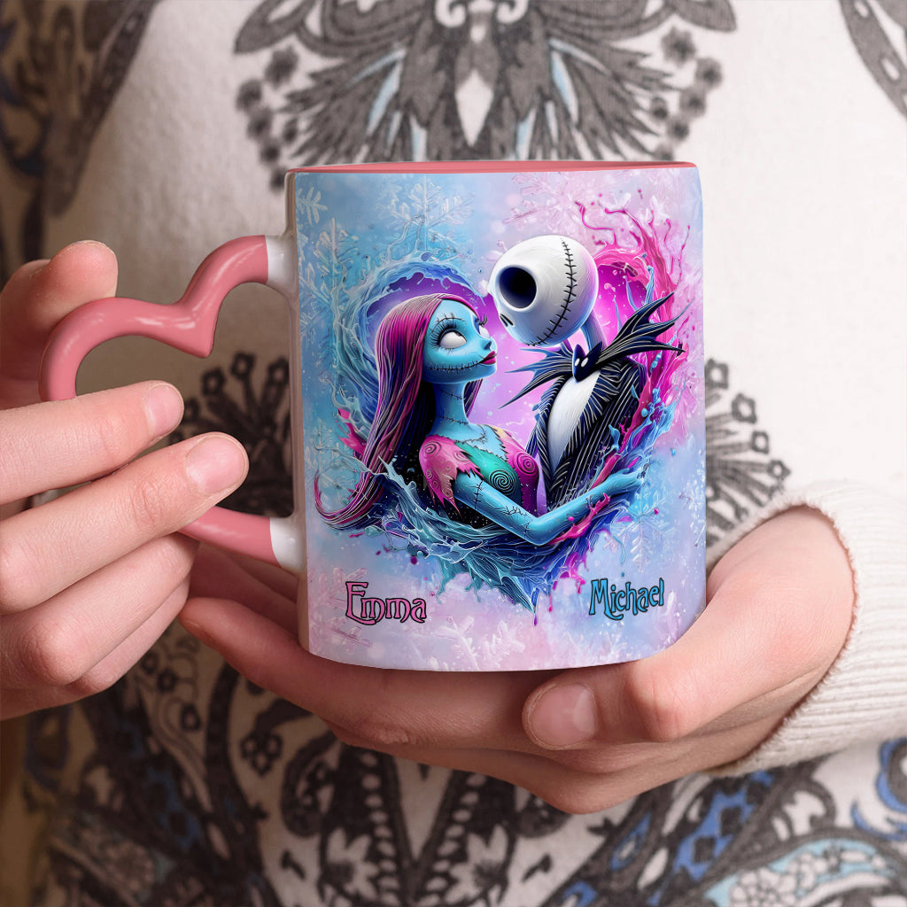 Personalized Heart Handle Mug Custom Name Gift for Couples