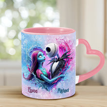 Load image into Gallery viewer, Personalized Heart Handle Mug Custom Name Gift for Couples
