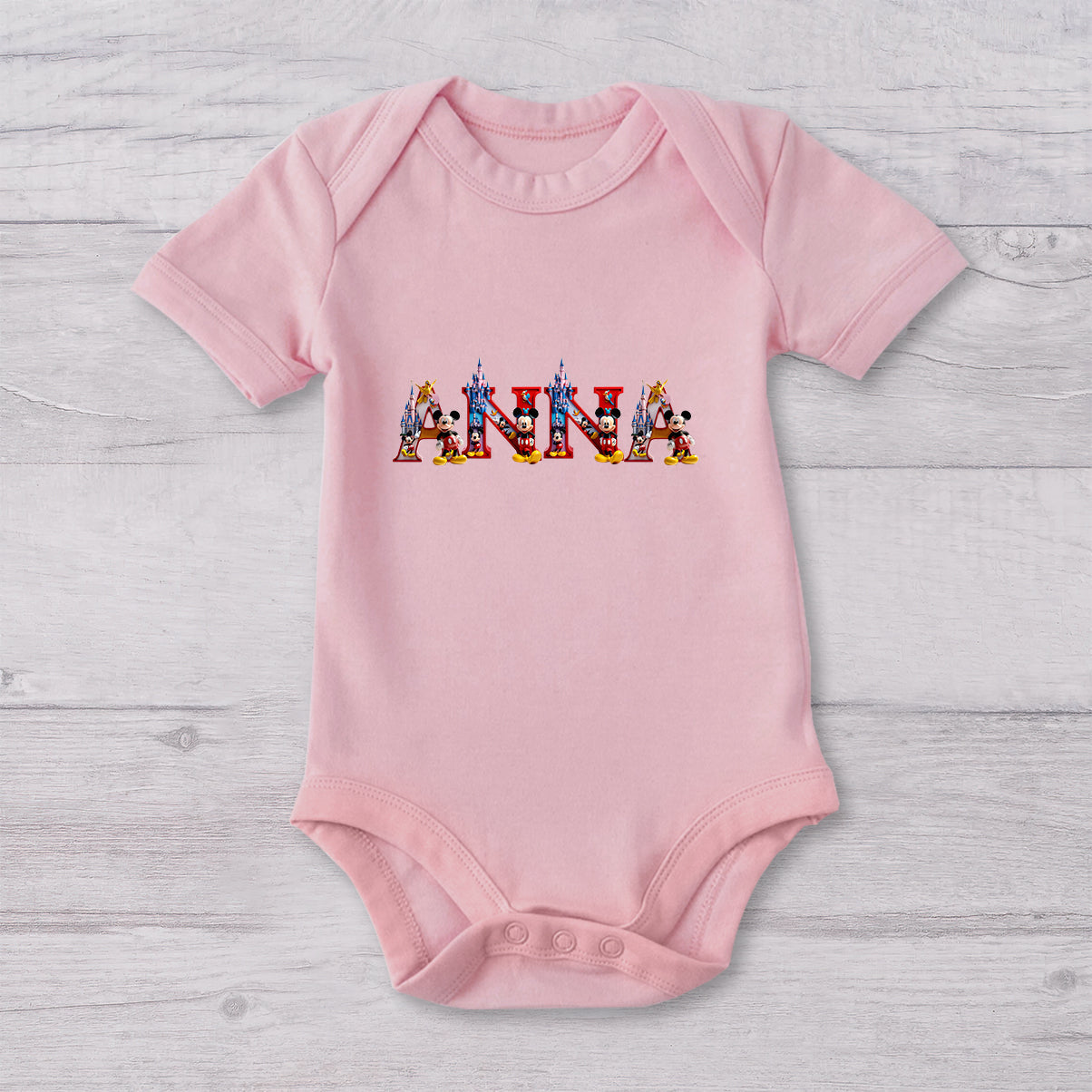 Personalized Mickey Mouse T-shirt and Baby Onesie Gift for Mother's Day