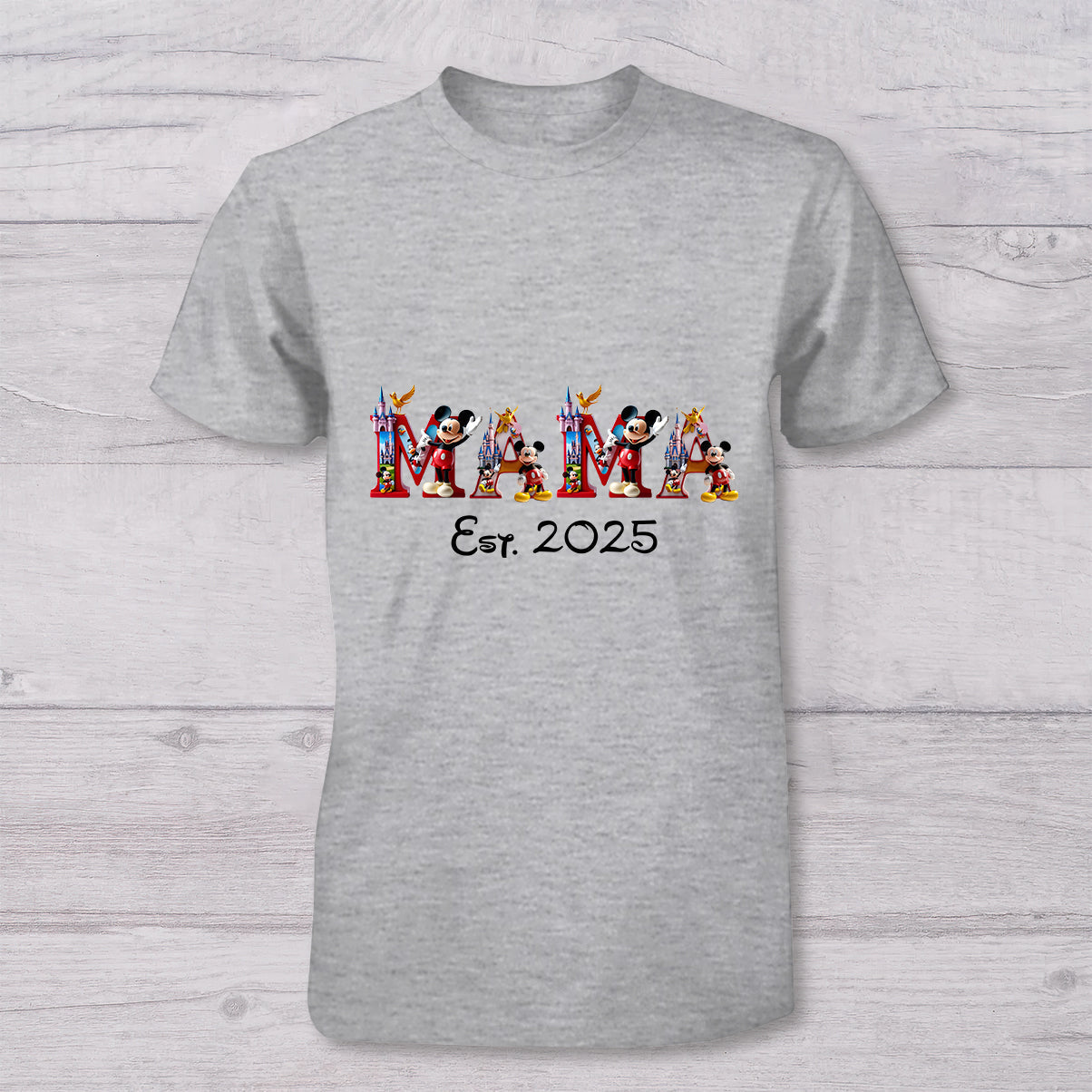 Personalized Mickey Mouse T-shirt and Baby Onesie Gift for Mother's Day