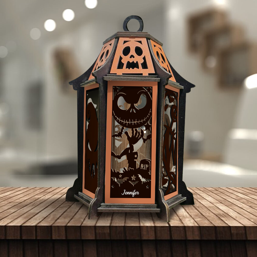 Personalized Nightmare Before Christmas Laser Cut Lantern Gift