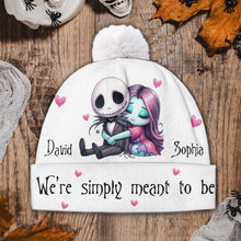 Load image into Gallery viewer, Personalized Couple Beanie Hat Custom Name Gift for Christmas
