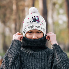Load image into Gallery viewer, Personalized Couple Beanie Hat Custom Name Gift for Christmas
