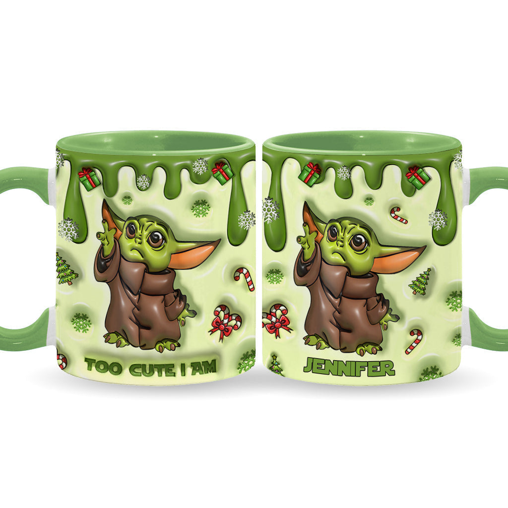 Personalized Cute Character Accent Mug Gift for Mom or Dad