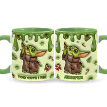 Load image into Gallery viewer, Personalized Cute Character Accent Mug Gift for Mom or Dad
