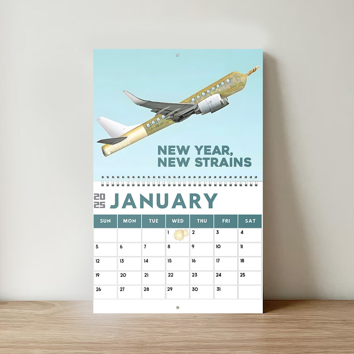 Personalized Chill Weed Wall & Desk Calendar 2025 Gift