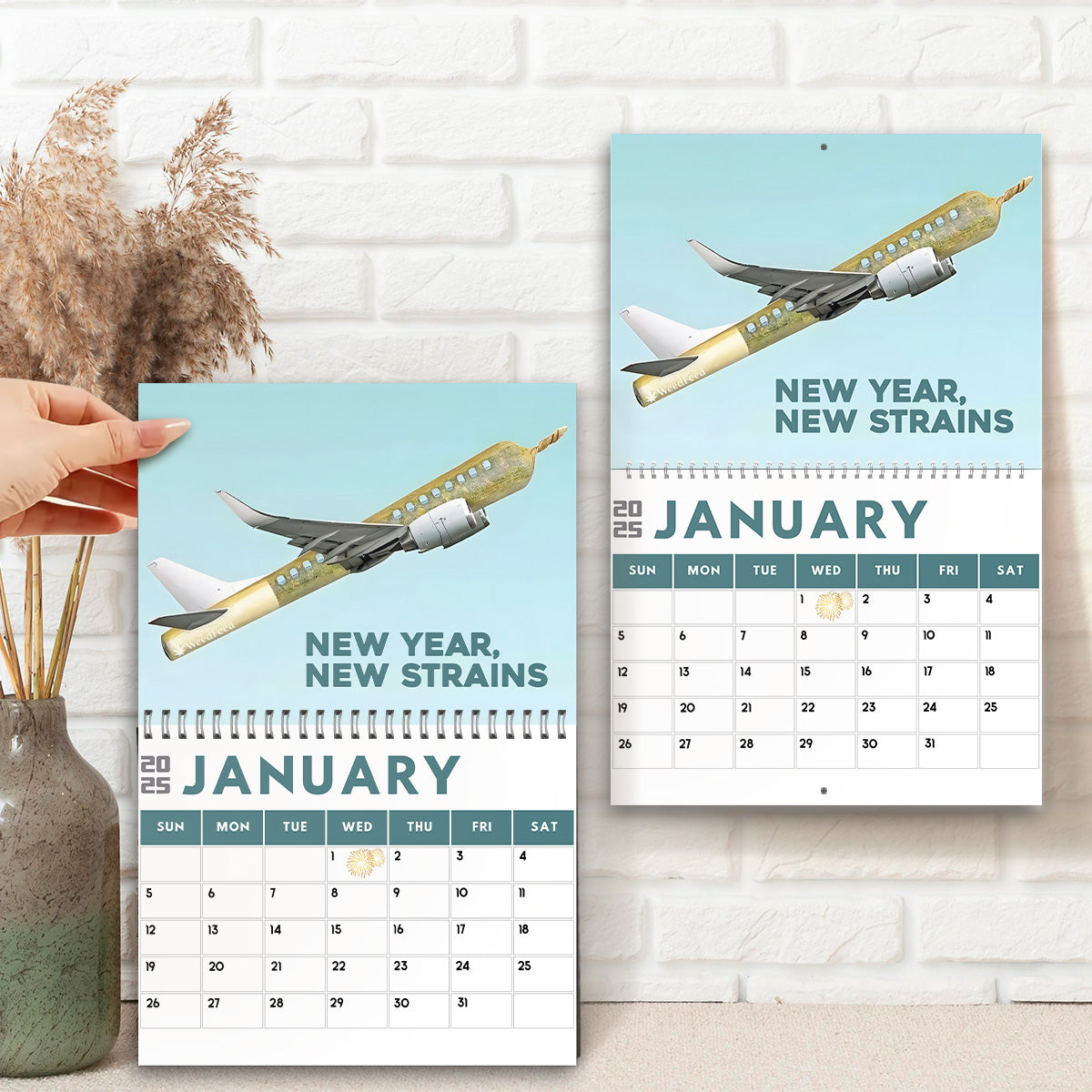 Personalized Chill Weed Wall & Desk Calendar 2025 Gift
