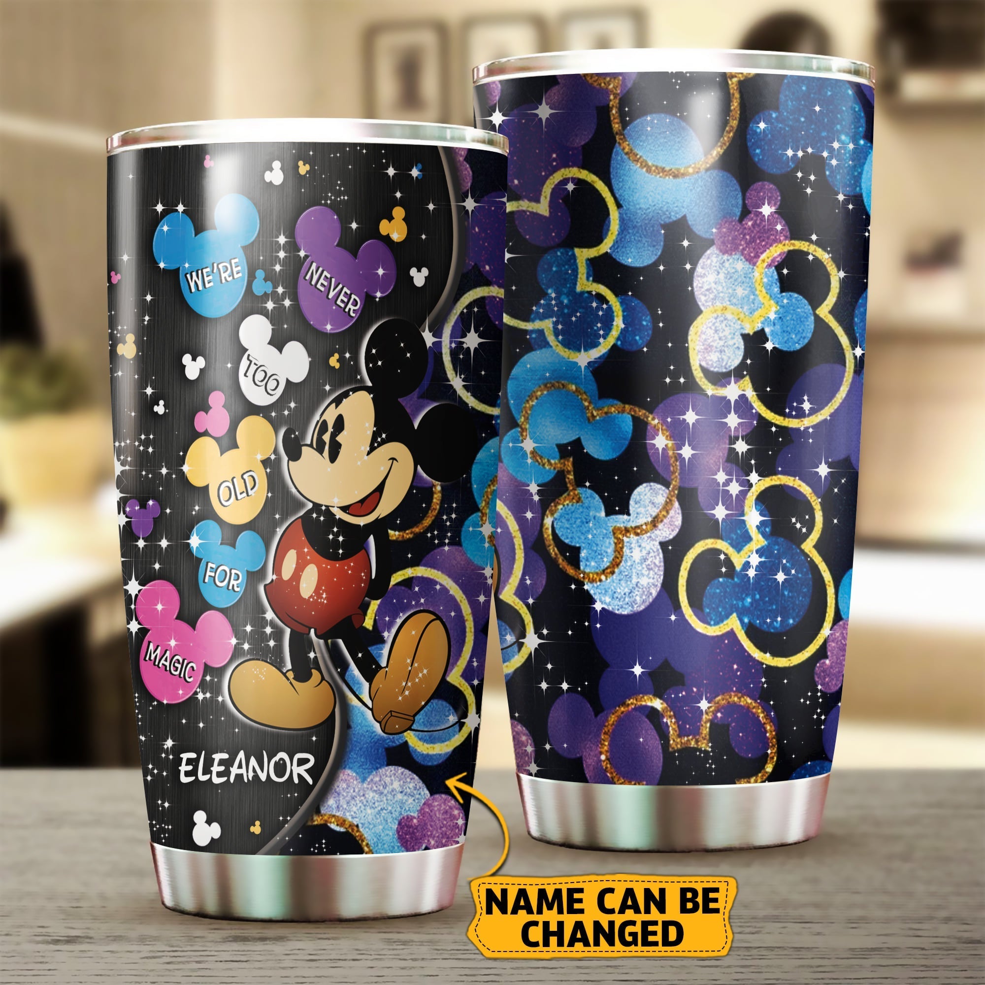 Personalized Mickey Mouse Tumbler Custom Name Drinkware Gift