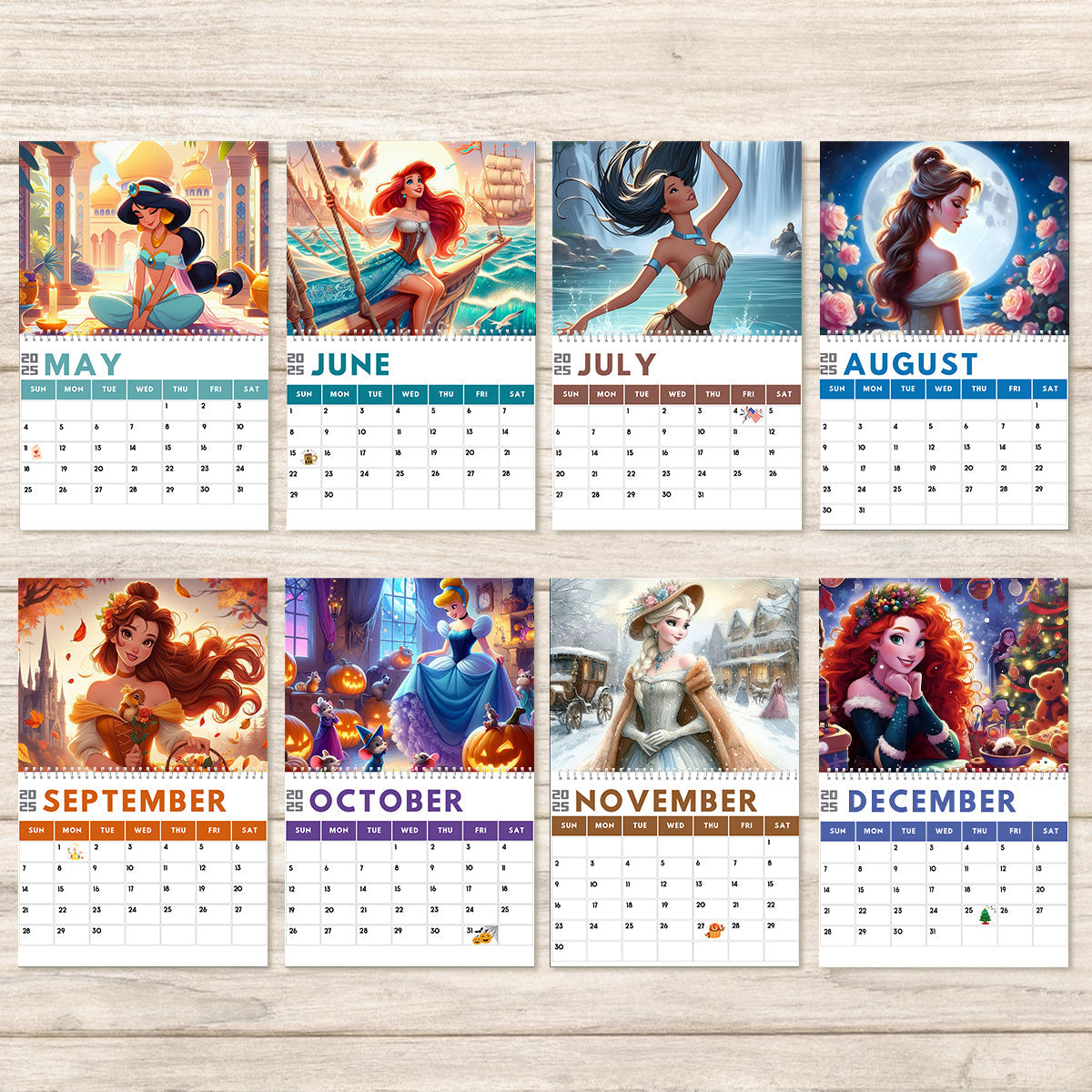 Personalized Wall & Desk Calendar Custom Name 2025 Gift for Kids