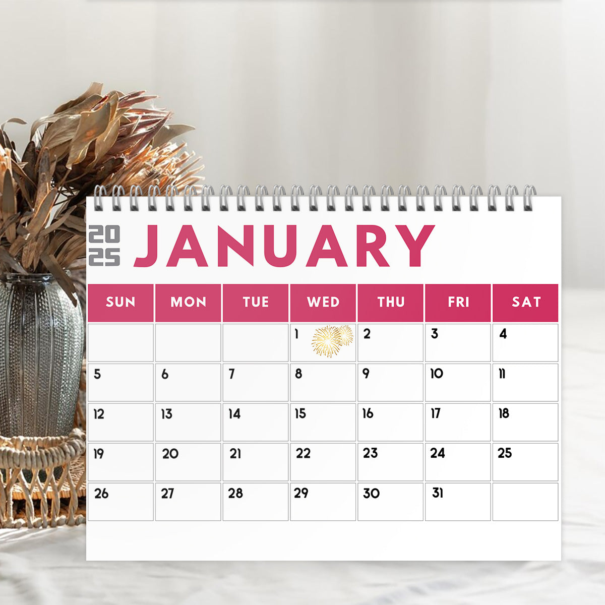 Personalized Wall & Desk Calendar Custom Name 2025 Gift for Kids