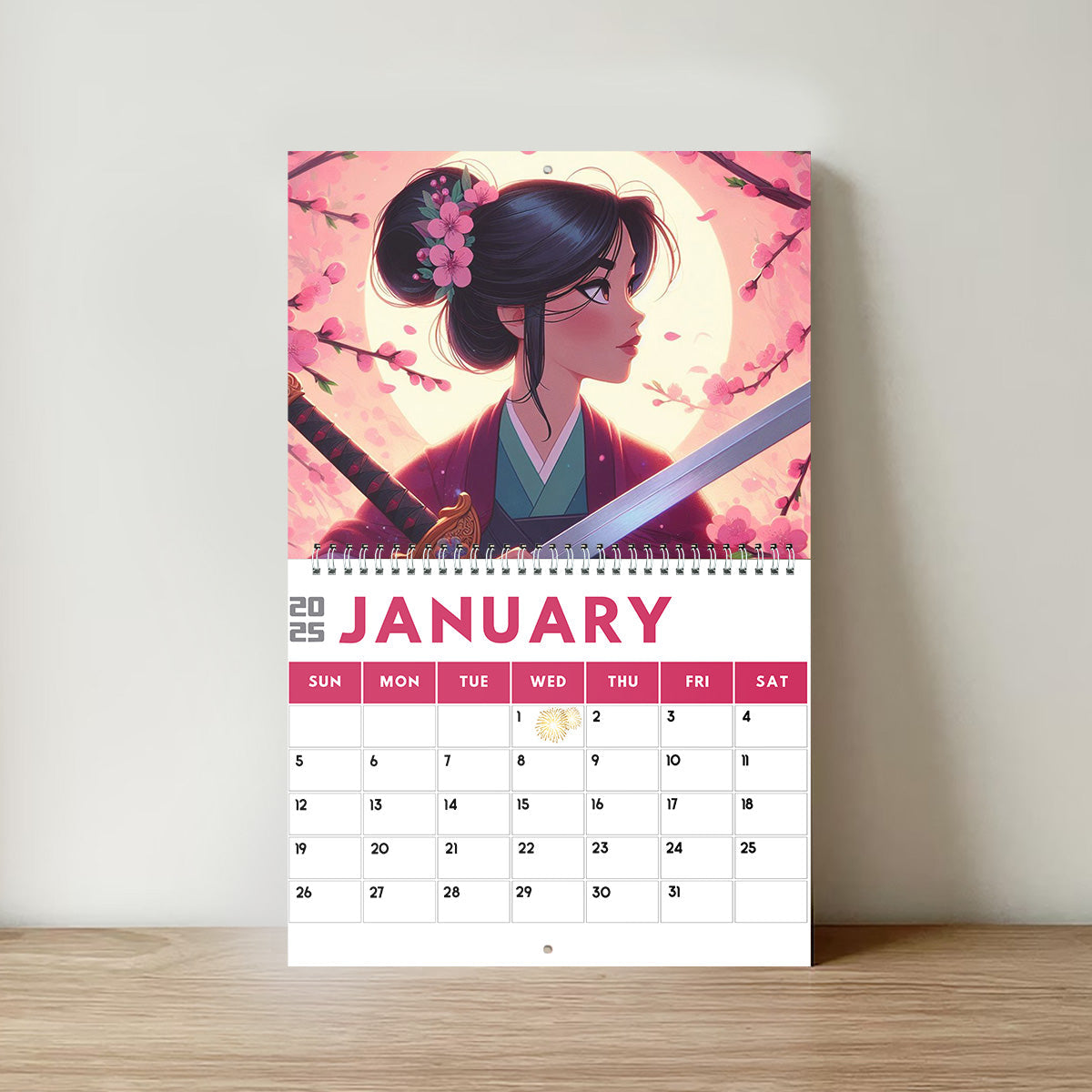 Personalized Wall & Desk Calendar Custom Name 2025 Gift for Kids