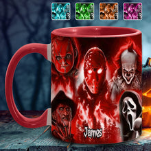 Load image into Gallery viewer, Personalized Horror Movie Accent Mug Custom Name Gift for Fans
