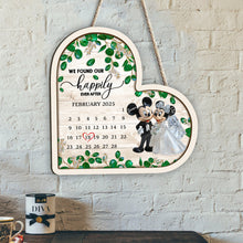 Load image into Gallery viewer, Personalized Heart-Shaped Wood Sign Custom Couple Gift for Anniversary
