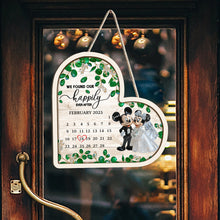 Load image into Gallery viewer, Personalized Heart-Shaped Wood Sign Custom Couple Gift for Anniversary
