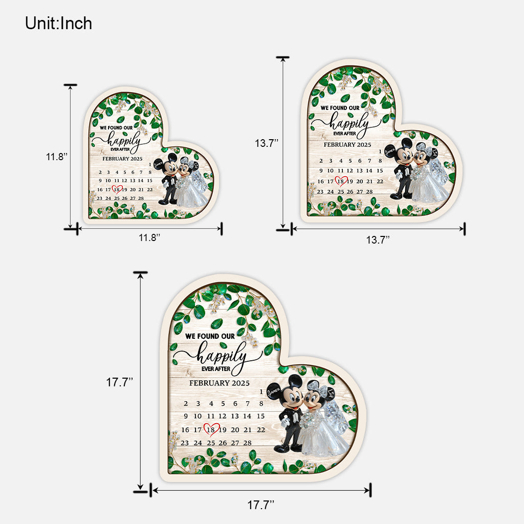 Personalized Heart-Shaped Wood Sign Custom Couple Gift for Anniversary