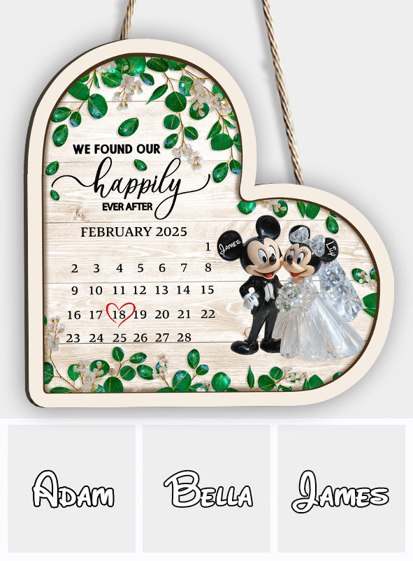 Personalized Heart-Shaped Wood Sign Custom Couple Gift for Anniversary
