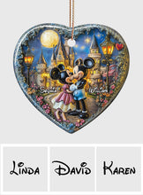 Load image into Gallery viewer, Personalized Ceramic Heart Ornament Custom Name for Couples Gift
