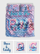 Load image into Gallery viewer, Personalized Ohana Quilt Set with Custom Names for Couples
