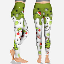 Load image into Gallery viewer, Personalized Mama Grinch Hoodie and Leggings Set for Mom | Christmas Gift
