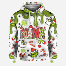 Load image into Gallery viewer, Personalized Mama Grinch Hoodie and Leggings Set for Mom | Christmas Gift
