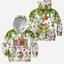 Load image into Gallery viewer, Personalized Mama Grinch Hoodie and Leggings Set for Mom | Christmas Gift
