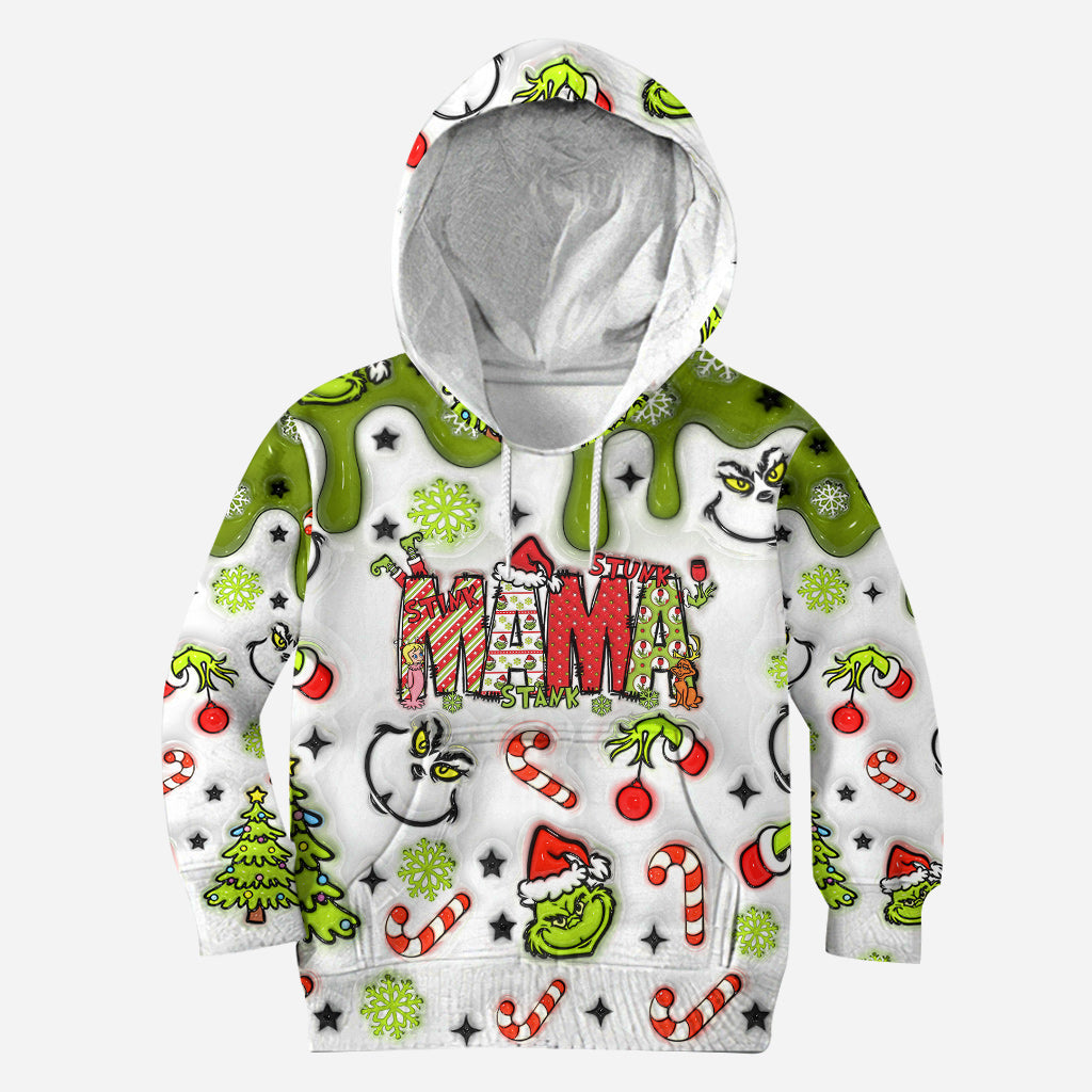 Personalized Mama Grinch Hoodie and Leggings Set for Mom | Christmas Gift