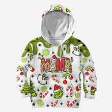 Load image into Gallery viewer, Personalized Mama Grinch Hoodie and Leggings Set for Mom | Christmas Gift
