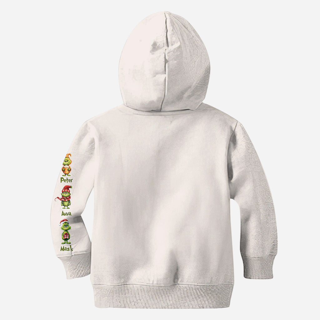 Personalized Christmas All Over Shirt for Mom & Dad - Grinch Design