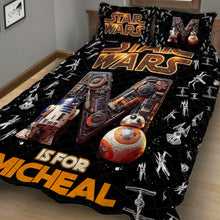Load image into Gallery viewer, Personalized Star Wars Quilt Set with Pillow Covers for Kids
